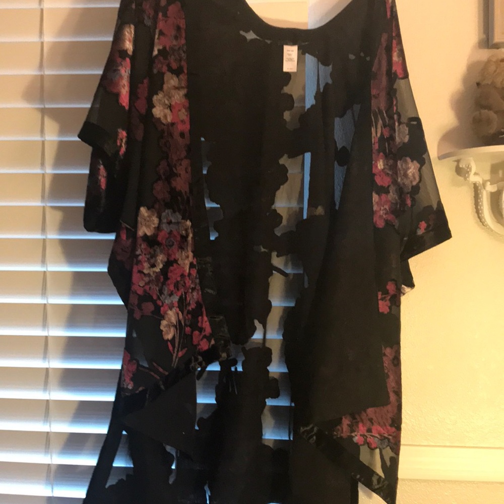 NWOT J Jill Floral Ruana